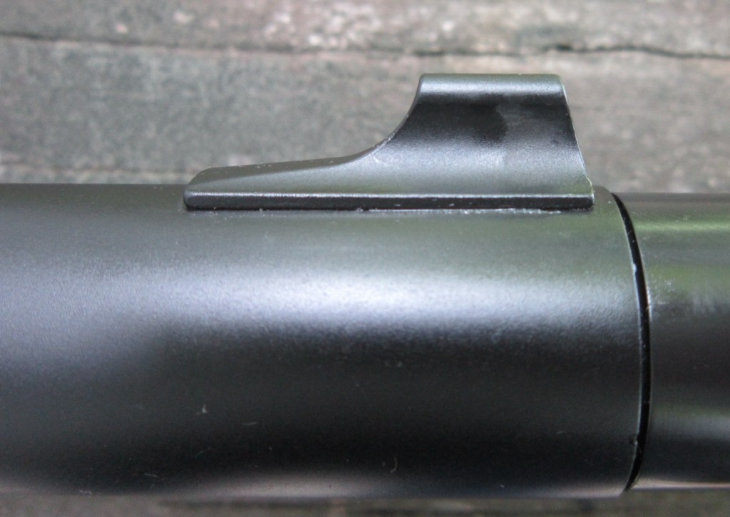 Above: The front sight on the Carlson's replacement Nova barrel.